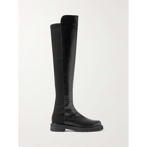 STUART WEITZMAN 5050 Lift leather and stretch over-the-knee boots - Picture 3 of 9